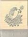 Cute Hedgehog with Four Leaf Clover Rubber Stamp - Wood Mounted