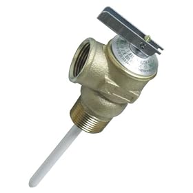 Camco 10463 Camco 3/4-Inch Automatic Temperature and Pressure Relief Valve with 1-Inch Probe