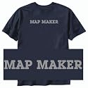 T-Shirt Navy Blue " Map Maker " Occupations