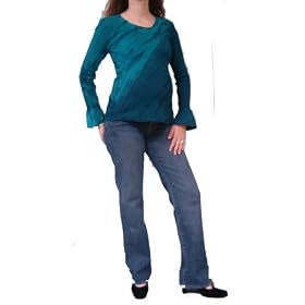 Rhinestone Pocket Straight Leg Maternity Jeans
