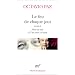 Le feu de chaque jour. pr�c�d� de Mise au net et D'un mot � l'autre