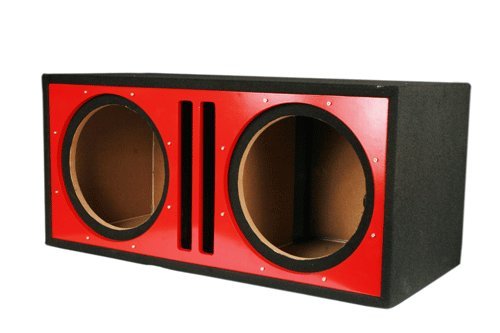 Absolute PDEB12R (RED) Dual 12 Twin Port Enclosure 3/4 MDF Board