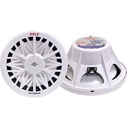 PYLE PLMRW10 10-Inch 500-Watt 4-Ohm Marine Subwoofer (White)