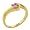 Gold Plated Sterling Silver With Pink Cz Promise Solitaire Ring