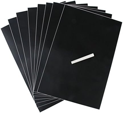 Tesoar Removable A4 Size Chalkboard Wall Sticker Decal plus 1 Chalk (Pack of 8Pcs)