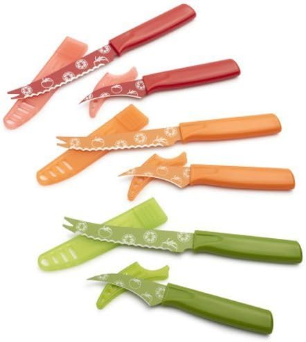 Kuhn Rikon 2-Piece Tomato-Print Knife Set 26185 , Red
