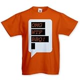 OMG WTF BBQ Kids T-Shirt, Orange, 12-13