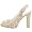 Nine West Women's Sobrina Slingback Peep Toe Pump,Ivory/Grey,6.5 M