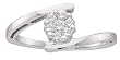 Stunning 1/4 Ctw. Diamond Promise / Friendship Ring " Size 7 "