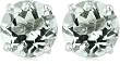 Sterling Silver 8mm Round Green Amethyst Earrings