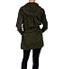 Nikki D Hooded Waist Tie Jacket in Forest Green