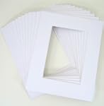 Pack of 25 11x14 WHITE Picture Mats M...