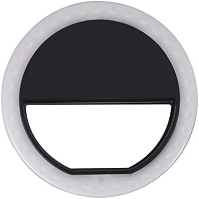 Amztech Selfie Ring Light for iPhone Samsung Galaxy and Other SmartPhones 3 Brightness Levels Selfie light Take Great Selfies in Low Light Conditions with Perfect Illuminate (Black)