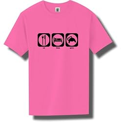 Eat, Sleep, Game Short Sleeve Bright Neon T-Shirt - Available in 5 bright colors
