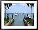 Boats in Oranjestad Harbor, Aruba, Caribbean Framed Art Poster Print by Lisa Engelbrecht, 39x31