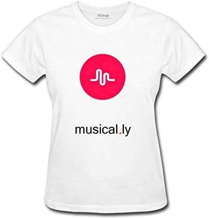 FANSG Women's Musical.ly Logo Crew-neck T-Shirts