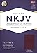 NKJV Large Print Ultrathin Reference Bible, Burgundy Genuine Leather with Ribbon Marker