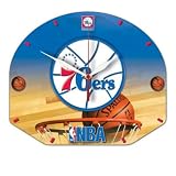Philadelphia 76ers Official Logo Backboard Clock