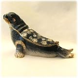SEAL Figurine Trinket Box Set with Swarovski Crystals, Sea lion Collectible Box, Sealion Pill Box, Walrus Jewelry Box