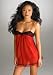  : Flora Nikrooz Poinsettia Babydoll with Matching G-String Sleepwear