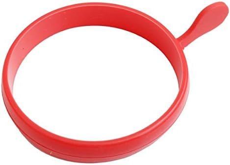Doyle Harlin Silicone round circle creative omelette omelette is creative love breakfast egg processing egg ring mold ice cream mold (red)