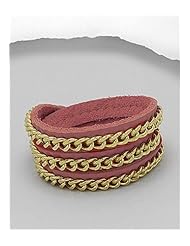Leather Bracelet In White Base