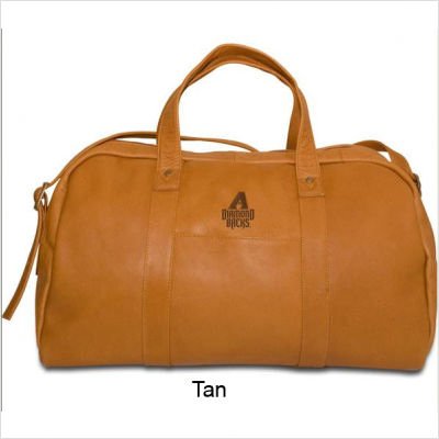 MLB Los Angeles Dodgers Tan Leather Corey Duffel Bag