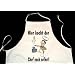 HIER KOCHT DER CHEF NOCH SELBST; Koch Sch�rze (Latzsch�rze, Arbeitsbekleidung, Kochen, Backen, Kochsch�rze), wei�