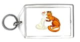Keychain with body, individuals, individual, couple, humans, person, human, persons, romance, people, cats