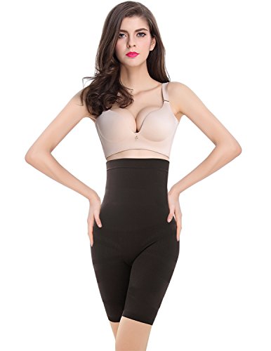 Shymay Women's Long Leg Shaper Seamless Tummy Control Hi-waist Thigh Slimmer