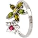Sterling Silver 925 Cubic Zirconia FLOWER PETALS Adjustable Toe Ring