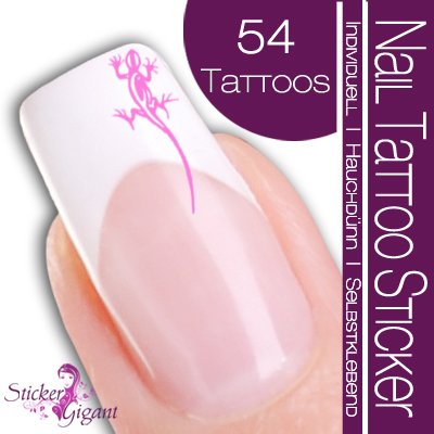 Nail Tattoo Sticker Gecko - rosa Preisvergleich