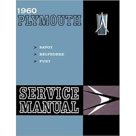 1960 PLYMOUTH BELVEDERE FURY SAVOY Service Manual Book