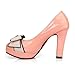 Charm Foot Womens Platform High Heel Pumps With Bows