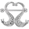 Silver Cobra Snake Nipple Shield