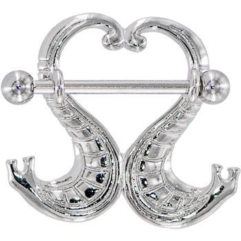 Unique Stainless Steel Cobra Snake Nipple Shield Piercing Jewelry