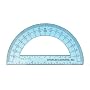 Charles Leonard Inc. Protractor, 6 Inch Open Center, Clear Plastic, 77106)