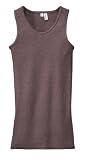 NEW District Threads - Ladies 2 x 1 Tank Hthr Chocolate-S