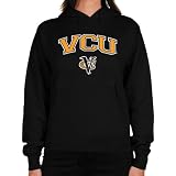 NCAA VCU Rams Ladies Logo Arch Applique Midweight Pullover Hoodie - Black