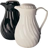 Insulated Coffee / Tea Pot Black - 40oz (Sold Singularly) - heavy duty plastic to prevent breakages and keep the contents warm for up to 4 hours!