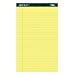 TOPS Docket Legal Pads, Legal Rule, 8.5 x 14 Inches, Canary, 50 Sheets/Pad, 12 Pads/Pack (63580)