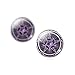 Womens Purple Moon Cluster Earrings Unique Design Pentacle Gem Stud Earrings Holiday Gift