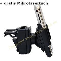 KFZ Halterung für Lüftung für Apple iPhone 16GB, 8GB, 4GB Lüfterhalterung, Lüfterhalter, Lüfter, Halter, Befestigung mit Mikrofasertuch