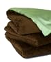 Kiley Madison Kumfie Baby Blanket, Brown Bumps With Green Satin