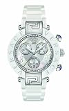 Versace Women's 92CCS1D497 S001 Reve Ceramic Bezel Chronograph White Rubber Watch