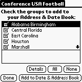 2005 Conference USA College Football Schedules downloadable Software
