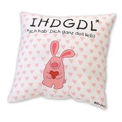 Blinies 41374 Baumwollkissen "Ich hab' Dich ganz doll lieb"