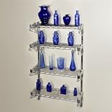 IMAGE OF 4 Shelf Chrome Wire Wall Mounted Kit-8