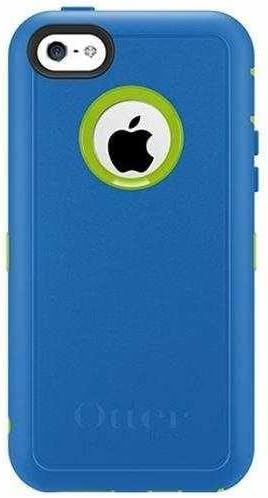 Otterbox Defender Series Case with Holster Clip for Iphone 5c Only - Ocean Blue/Glow Green