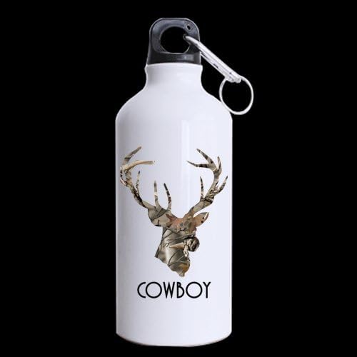 Funny Boy Mug - Popular Army Camo Tree Deer Head Cowboy Sports Bottle Or Tea Mug - 13.5 Oz
